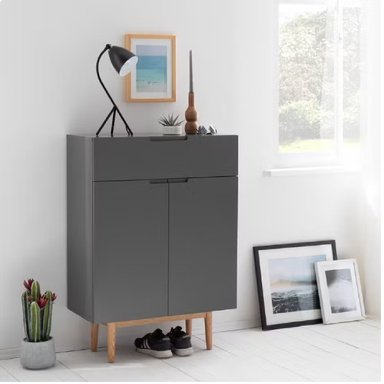 ZAPATERA MODERNA NORMA NEGRO RYR MUEBLES