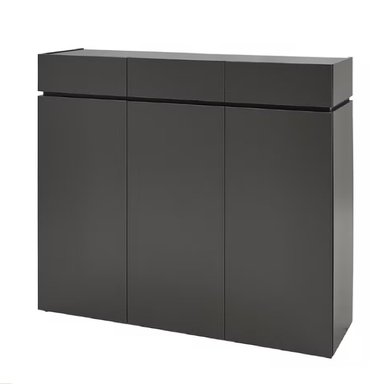 ZAPATERA MODERNA MILENA 3 CAJONES NEGRO RYR MUEBLES