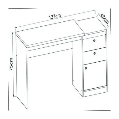 ESCRITORIO MODERNO HANAKI BLANCO RYR MUEBLES - 3