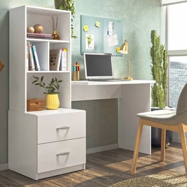 ESCRITORIO MODERNO SHUMA BLANCO RYR MUEBLES