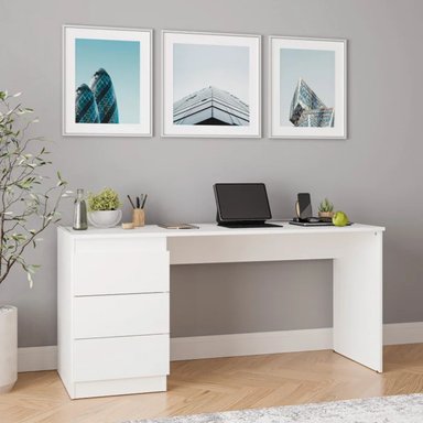 ESCRITORIO MODERNO MIZUKI BLANCO RYR MUEBLES