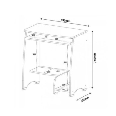 ESCRITORIO MODERNO AGUSTE BLANCO RYR MUEBLES - 3