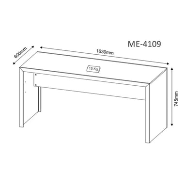 ESCRITORIO MODERNO HINOA MARRÓN OSCURO RYR MUEBLES - 3