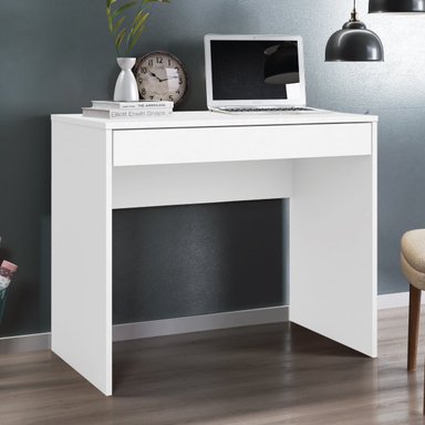 ESCRITORIO MINIMALISTA FLAVIA 1 CAJÓN BLANCO RYR MUEBLES