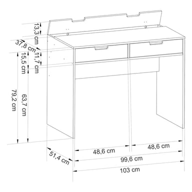 ESCRITORIO MODERNO VIGIL BLANCO RYR MUEBLES - 4