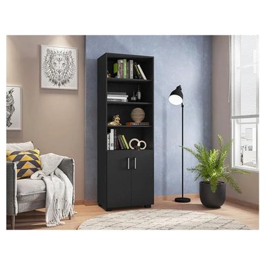 ESTANTE MODERNO MINAKO NEGRO RYR MUEBLES - 1