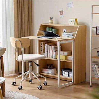 ESCRITORIO PLEGABLE MODERNO VILLA MARRÓN CLARO RYR MUEBLES