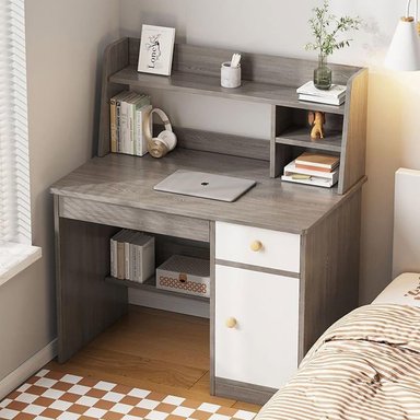 ESCRITORIO MODERNO CON ESTANTES LORENA CENIZO RYR MUEBLES