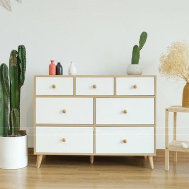 CÓMODA MODERNA IVY 7 CAJONES RYR MUEBLES