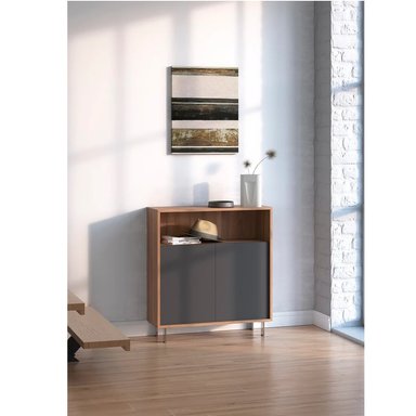 ZAPATERA RECIBIDOR CARA MARRÓN/NEGRO RYR MUEBLES