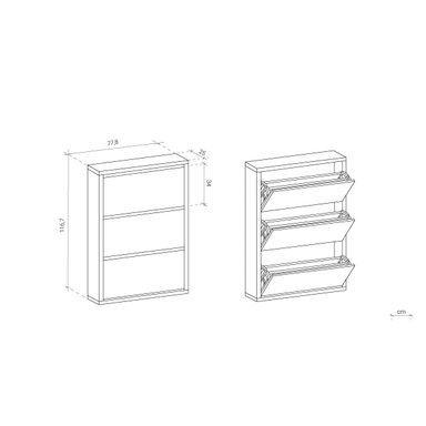 ZAPATERA MODERNA CLASSY BLANCO RYR MUEBLES - 3