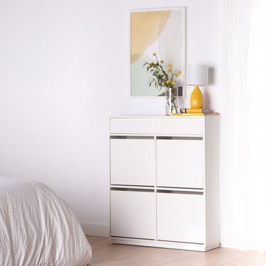 ZAPATERA MODERNA ISA BLANCO RYR MUEBLES