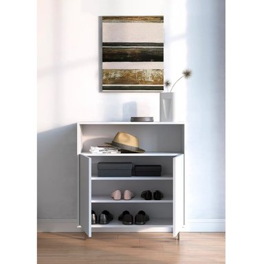 ZAPATERA RECIBIDOR CARA BLANCO RYR MUEBLES - 2