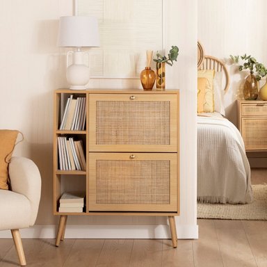 ZAPATERA MODERNA CON ESTANTES IVÁN MARRÓN CLARO RYR MUEBLES