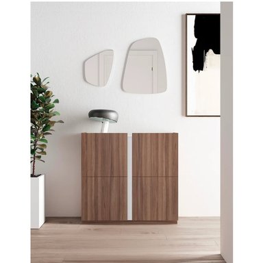 ZAPATERA RECIBIDOR MODERNO GODOY MARRÓN/BLANCO RYR MUEBLES