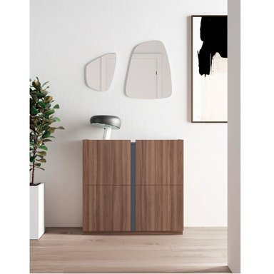 ZAPATERA RECIBIDOR MODERNO GODOY MARRÓN/NEGRO RYR MUEBLES