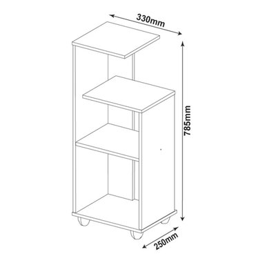 MESA LATERAL TAKAMINE MARRÓN RYR MUEBLES - 3