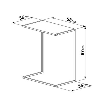 MESA LATERAL KIRIYAMA NEGRO RYR MUEBLES - 3