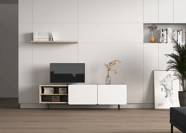 MUEBLE DE TV 55' YUINA  MARRÓN Y BLANCO RYR MUEBLES