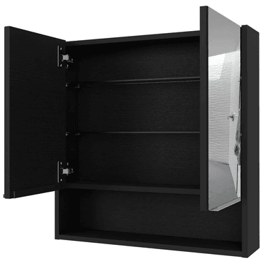 GABINETE MUEBLE DE BAÑO FARA WENGUE 2 PUERTAS Y ESPEJO RYR MUEBLES - 3