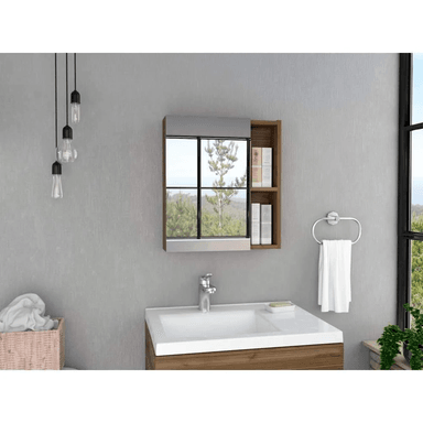 GABINETE MUEBLE DE BAÑO JULIA 1 PUERTA Y ESPEJO RYR MUEBLES