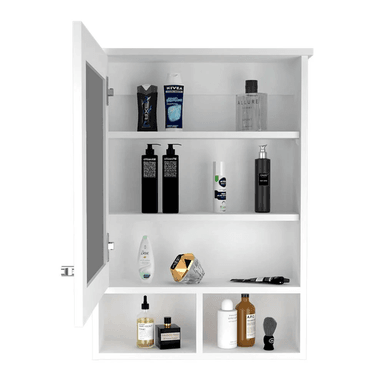 GABINETE MUEBLE DE BAÑO CATALEYA BLANCO 1 PUERTA Y ESPEJO RYR MUEBLES - 3