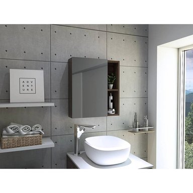 GABINETE MUEBLE DE BAÑO CORINA MILAN 1 PUERTA Y ESPEJO RYR MUEBLES