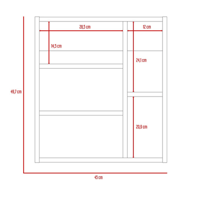GABINETE MUEBLE DE BAÑO CORINA MILAN 1 PUERTA Y ESPEJO RYR MUEBLES - 4