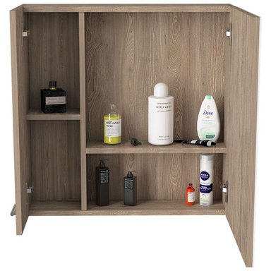 GABINETE MUEBLE DE BAÑO ANGEL MIEL 2 PUERTAS Y ESPEJO RYR MUEBLES - 4