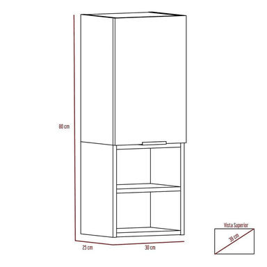 GABINETE MUEBLE DE BAÑO ADA BLANCO 1 PUERTA RYR MUEBLES - 4