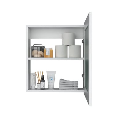 GABINETE MUEBLE DE BAÑO GALA BLANCO 1 PUERTA Y ESPEJO RYR MUEBLES - 3