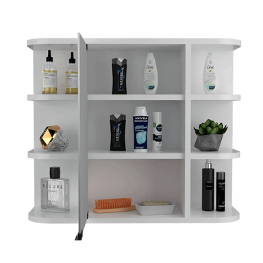 GABINETE MUEBLE DE BAÑO ENARA BLANCO 1 PUERTA Y ESPEJO RYR MUEBLES - 3