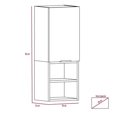 GABINETE MUEBLE DE BAÑO ARYA ROVERE 1 PUERTA RYR MUEBLES - 4