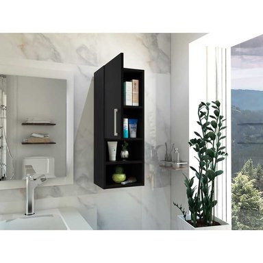 GABINETE MUEBLE DE BAÑO DAMARIS WENGUE 1 PUERTA RYR MUEBLES - 2
