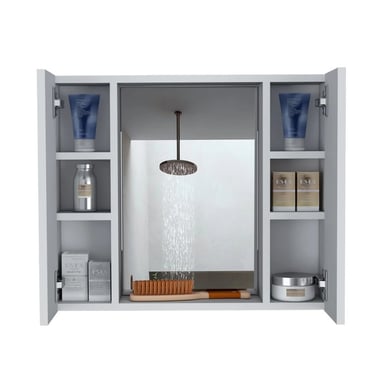 GABINETE MUEBLE DE BAÑO GAIA BLANCO 2 PUERTAS Y ESPEJO RYR MUEBLES - 3