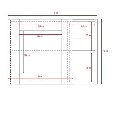 GABINETE MUEBLE DE BAÑO AITANA ROVERE 1 PUERTA Y ESPEJO RYR MUEBLES - 5