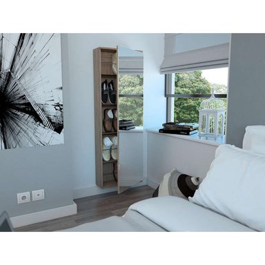 ZAPATERA FLOTANTE MODERNA DAE MIEL ALTO 138CM RYR MUEBLES