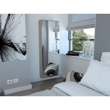 ZAPATERA FLOTANTE MODERNA DAE MIEL ALTO 138CM RYR MUEBLES - 2