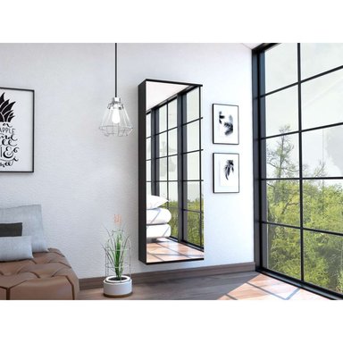 ZAPATERA FLOTANTE MODERNA DAE NEGRO ALTO 138CM RYR MUEBLES