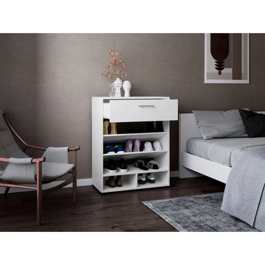 ZAPATERA MODERNA MOON BLANCO 1 CAJÓN RYR MUEBLES - 2