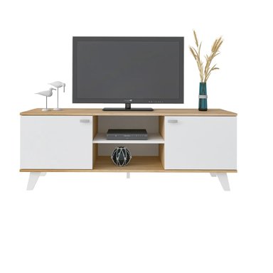 MUEBLE PARA TV MODERNA YAKO DUNA/BLANCO 2 PUERTAS RYR MUEBLES
