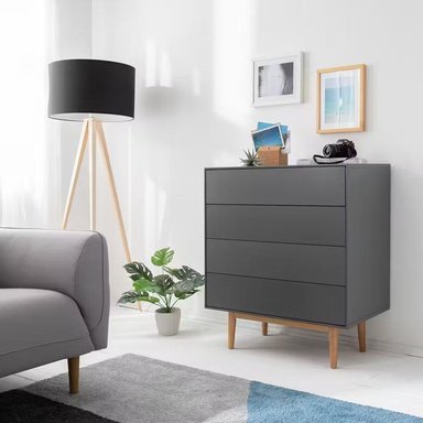 COMODA MODERNA SAKURAKO  NEGRO RYR MUEBLES