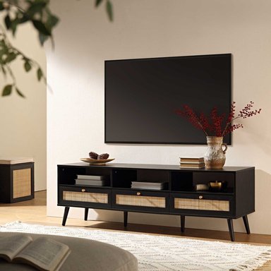 MUEBLE DE TV VINTAGE 65' IZUTSUMI  NEGRO RYR MUEBLES