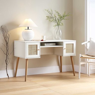 ESCRITORIO VINTAGE NIISATO BLANCO RYR MUEBLES