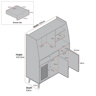MUEBLE DE COCINA KENJUROU NEGRO RYR MUEBLES - 3
