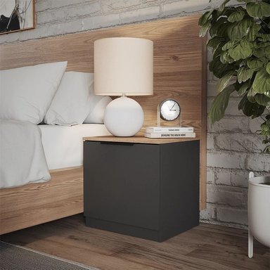 VELADOR MODERNO SHIO NEGRO Y MARRÓN RYR MUEBLES