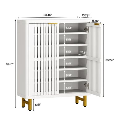 ZAPATERA MODERNA RENJI BLANCO RYR MUEBLES - 3