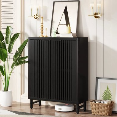 ZAPATERA MODERNA RENJI NEGRO RYR MUEBLES