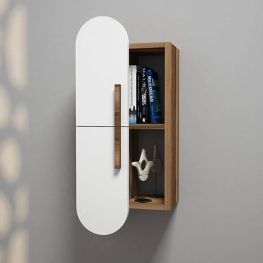 ESTANTE FLOTANTE SHIGERU BLANCO Y PANELA RYR MUEBLES