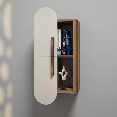 ESTANTE FLOTANTE SHIGERU CREMA Y MARRÓN RYR MUEBLES